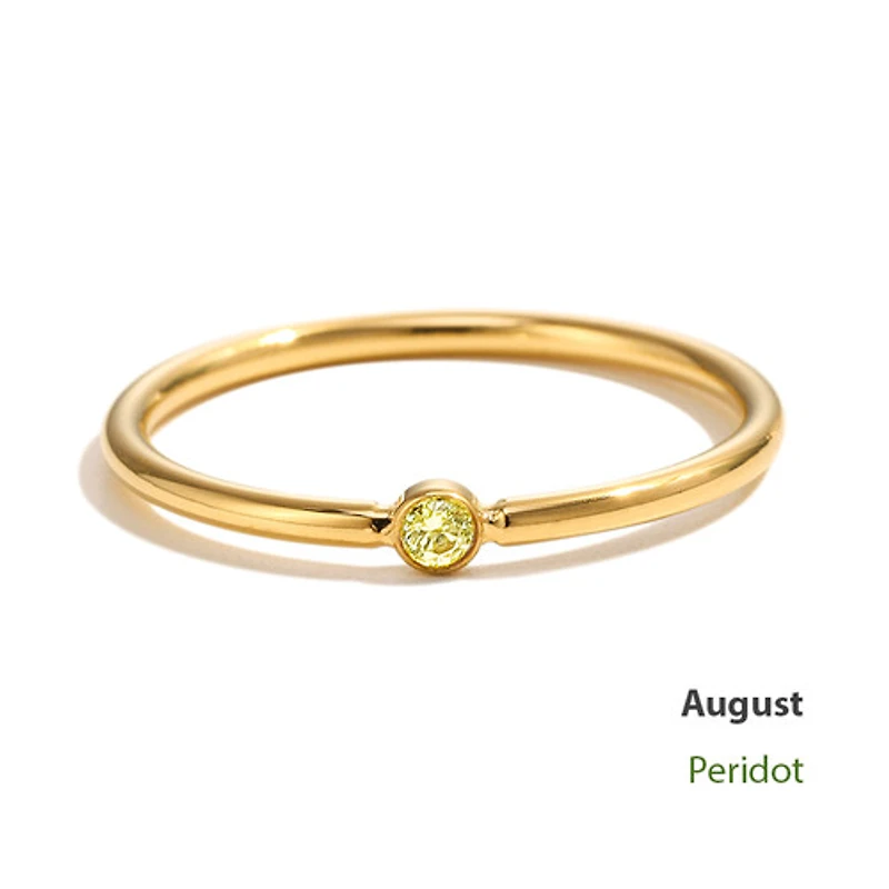 Gold Stackable Birthstone Ring