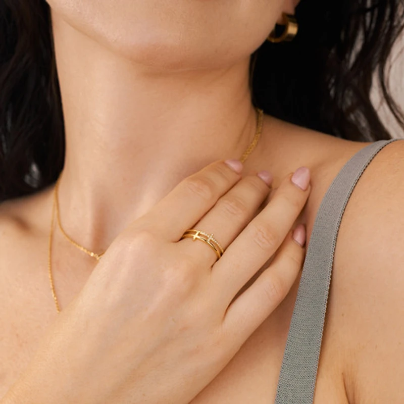 Cross Stacked Ring
