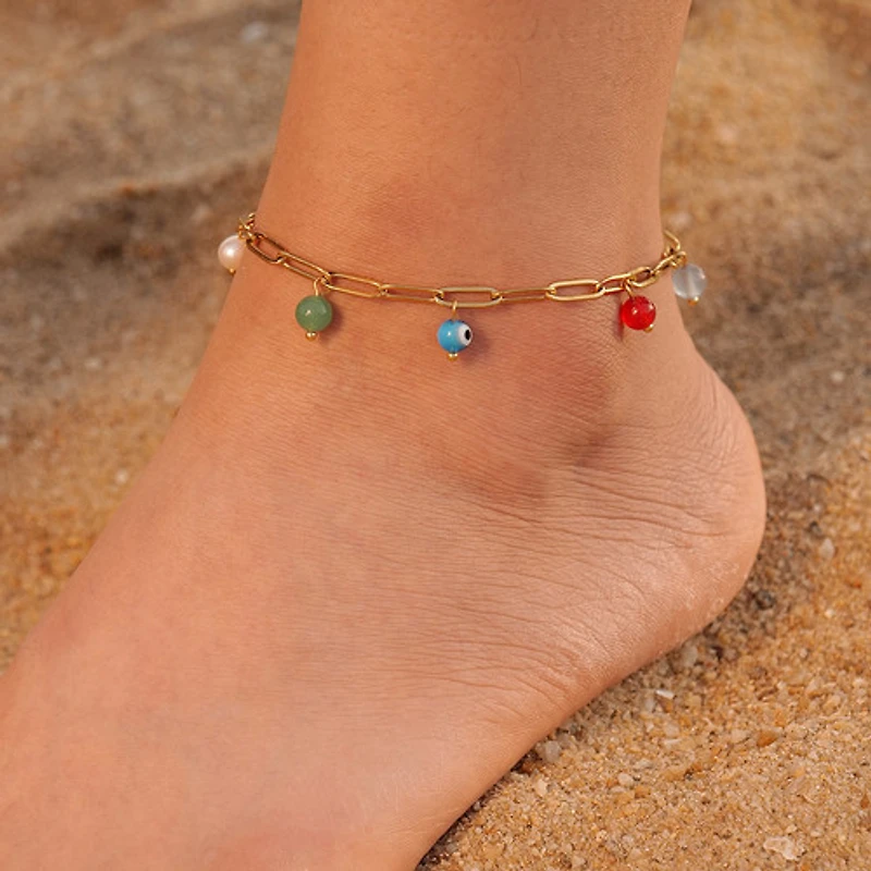 Mixed Stone Anklet