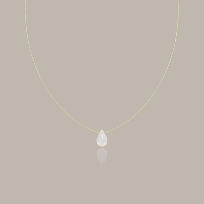 Moon Stone String Necklace