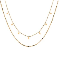 Layered Rhombus Charm Necklace