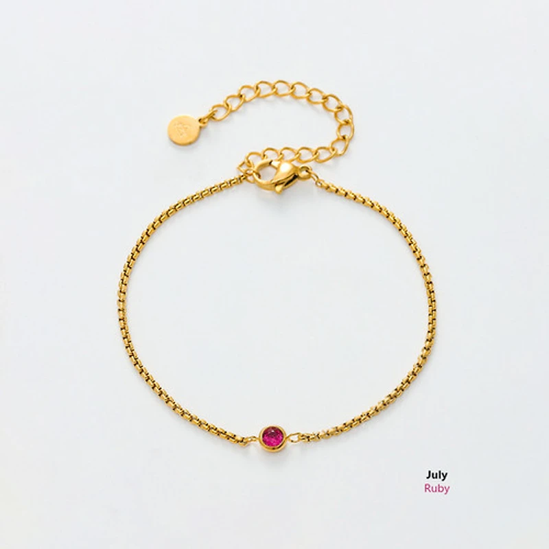 Gold Birthstone Bracelet