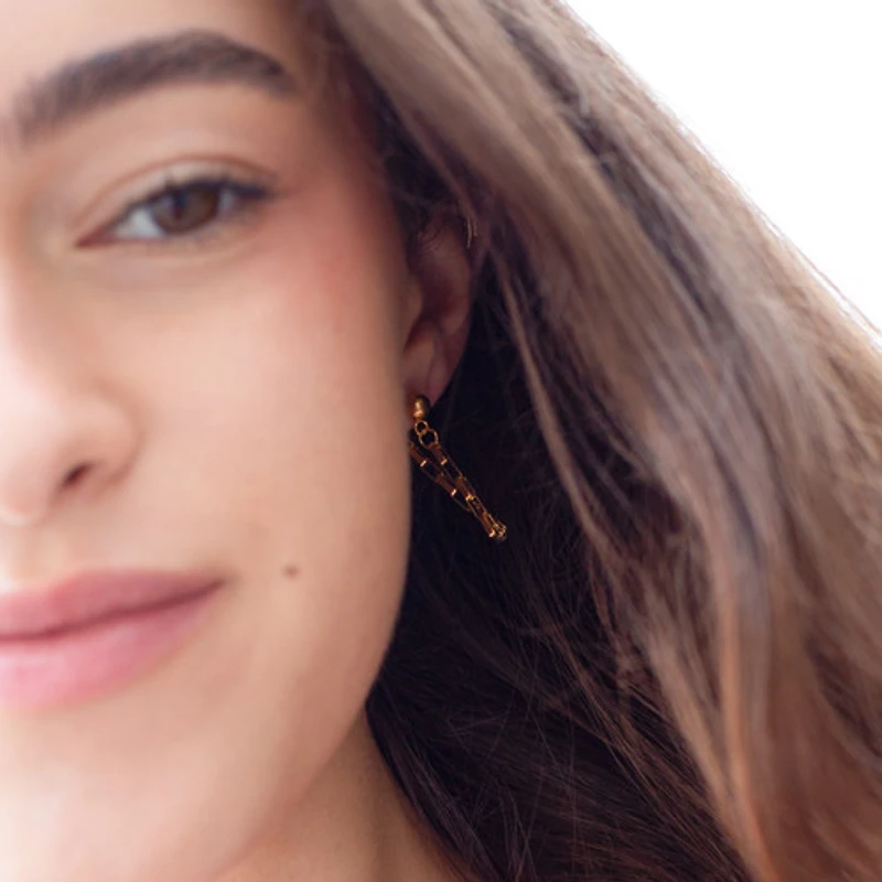 Dangle Chain Stud Earrings