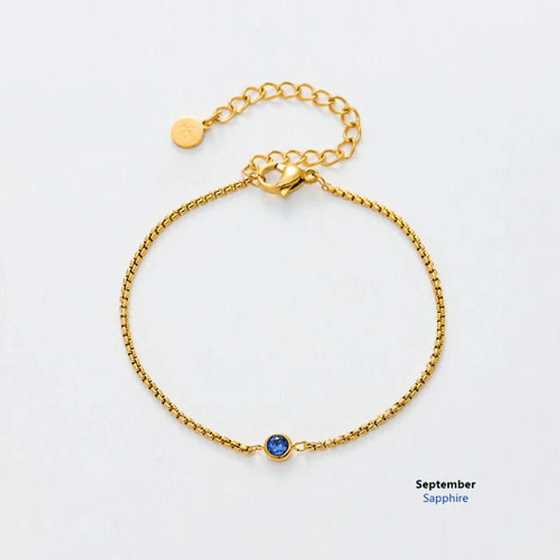 Gold Birthstone Bracelet