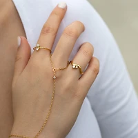 Dual Gem Wave Ring