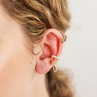 Gold Cartilage Butterfly Ear Cuff