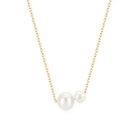Double Pearl Necklace
