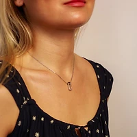 Steel Safety Pin Necklace