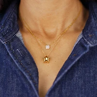Puffy Star Pendant Necklace
