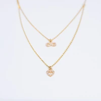 Dual Layer Infinity and Heart Necklace