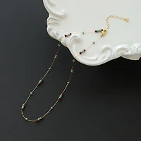 Earth-Tone Skinny Necklace