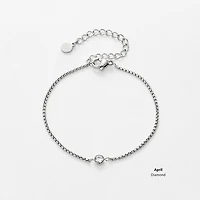 Steel Birthstone Bracelet
