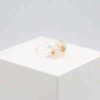 Dried Flower Resin Ring (White)