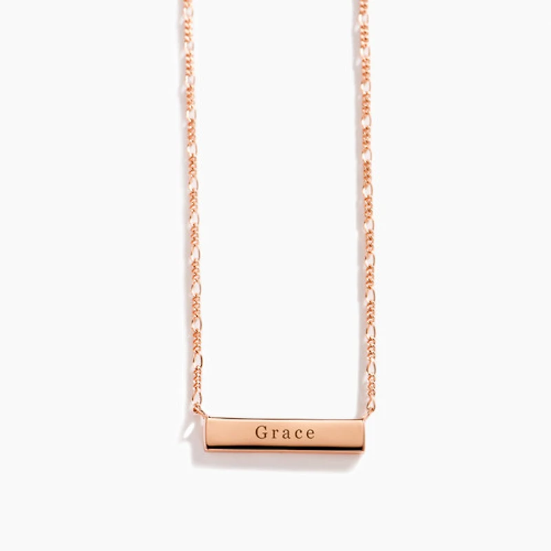Large Engravable Bar Necklace
