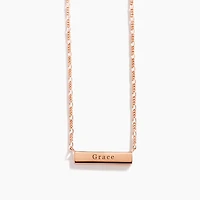 Large Engravable Bar Necklace