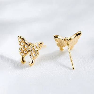 Pearl Butterfly Studs