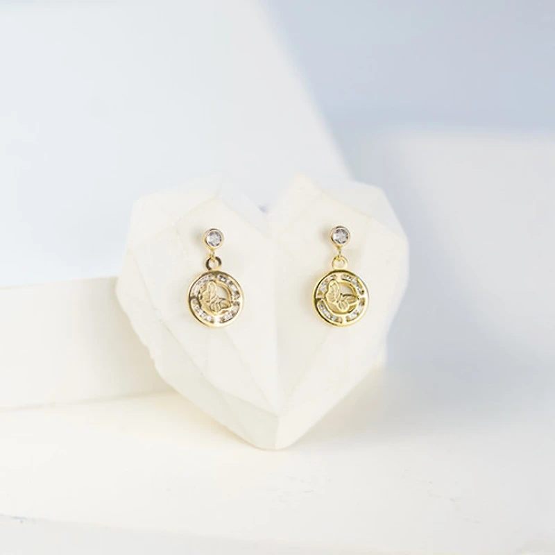 Butterfly Coin Studs