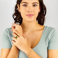 Waved Gemstone Ring