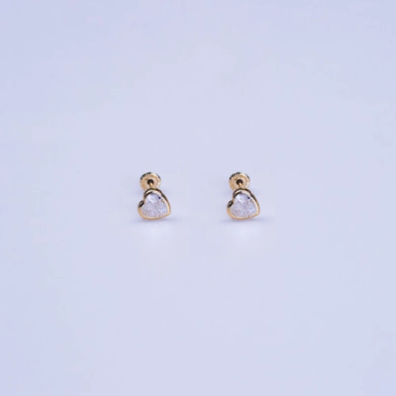 Heart Gem Studs