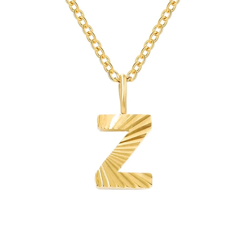 Patterned Initial Necklace (O-Z)