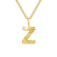 Patterned Initial Necklace (O-Z)