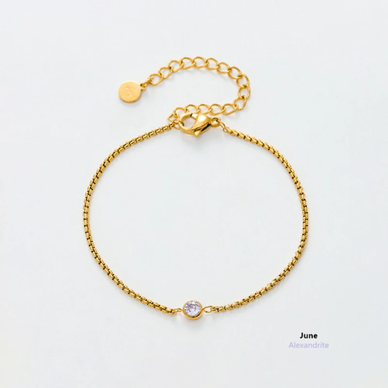 Gold Birthstone Bracelet