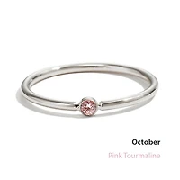 Steel Stackable Birthstone Ring
