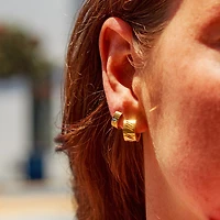 Chunky Half Patterned Hoops