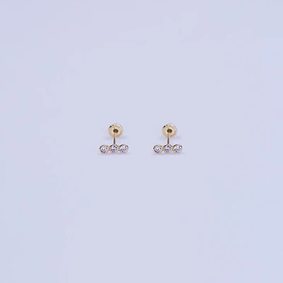Line Gem Studs