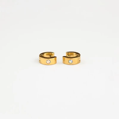 Rainbow Gem Hoops