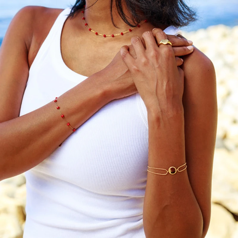 Gold Dual Layer Coin Bracelet