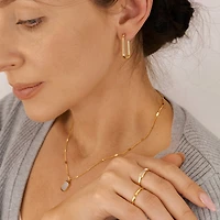 Rectangular Shell Pendant Necklace