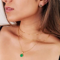 Dual Layered Bling Chain + Rope Necklace
