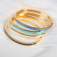 Enameled Bangle Bracelet