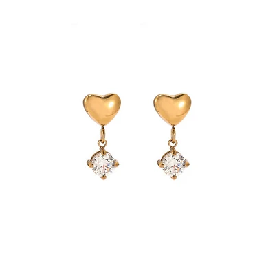 Heart Gem Studs