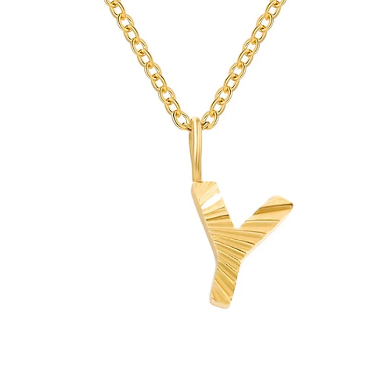 Patterned Initial Necklace (O-Z)