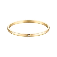 Round Edge Gem Bangle Bracelet