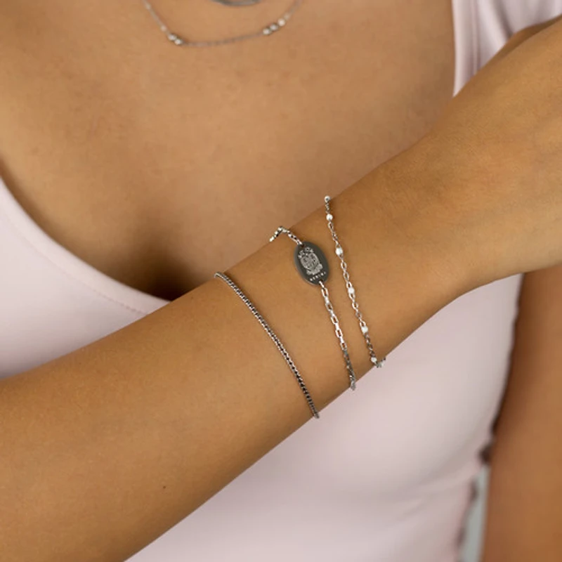 Steel Thin Box Chain Bracelet