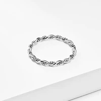 Steel Thin Twisted Ring