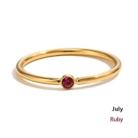Gold Stackable Birthstone Ring