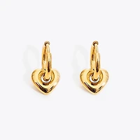 Heart Pendant Mini Hoops