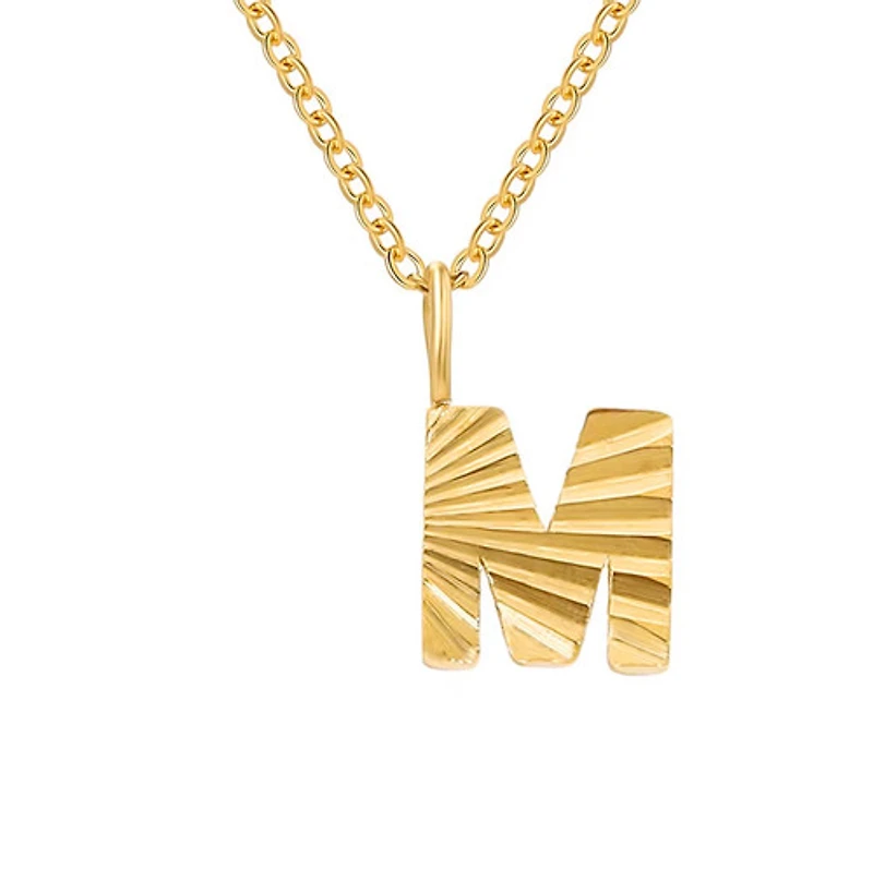 Patterned Initial Necklace (A-N)
