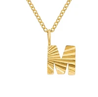 Patterned Initial Necklace (A-N)