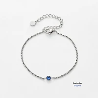 Steel Birthstone Bracelet