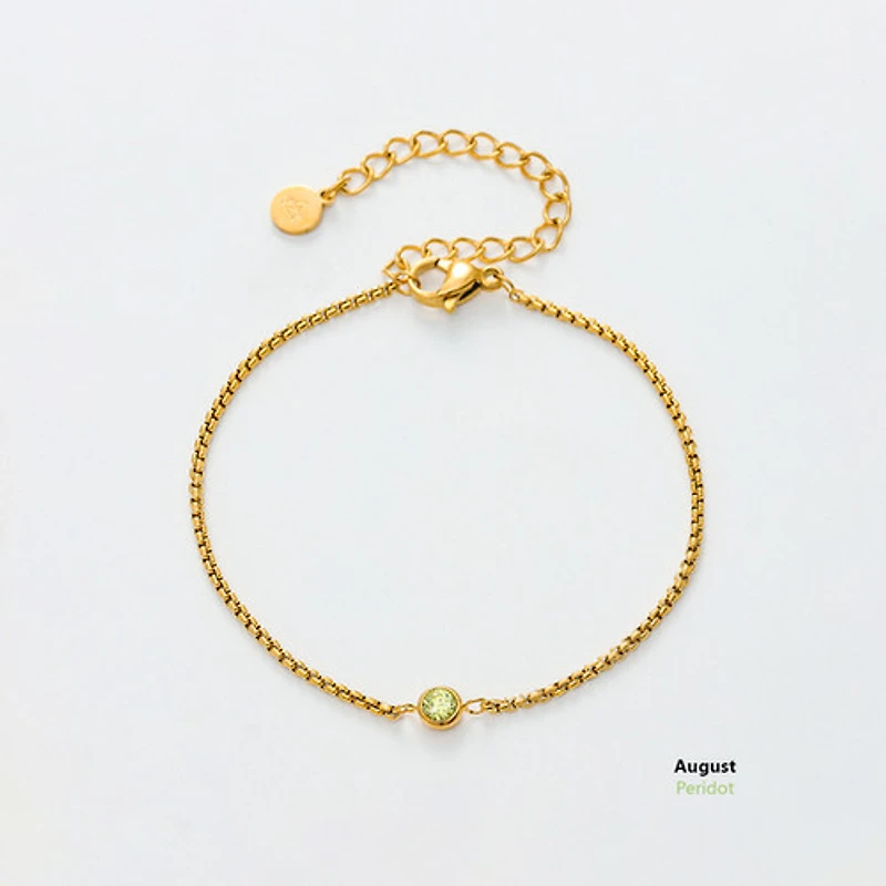 Gold Birthstone Bracelet
