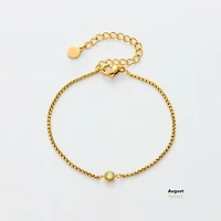 Gold Birthstone Bracelet