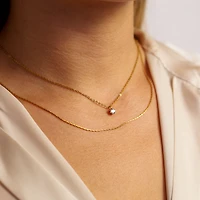 Gold Layered Gem Necklace