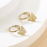 Pressed Butterfly Hoops