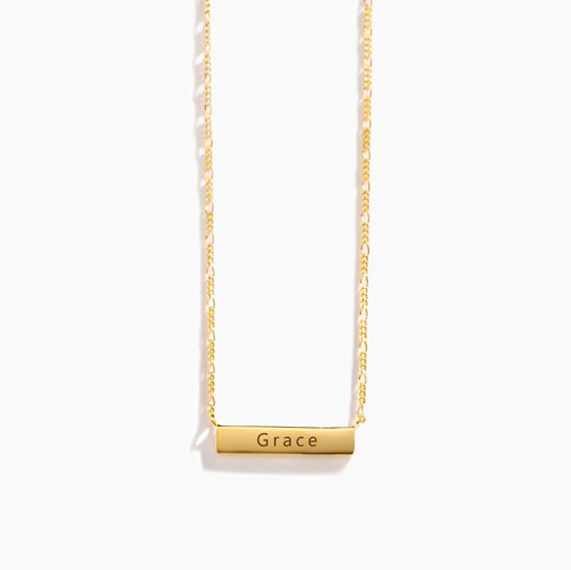 Large Engravable Bar Necklace