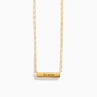 Large Engravable Bar Necklace